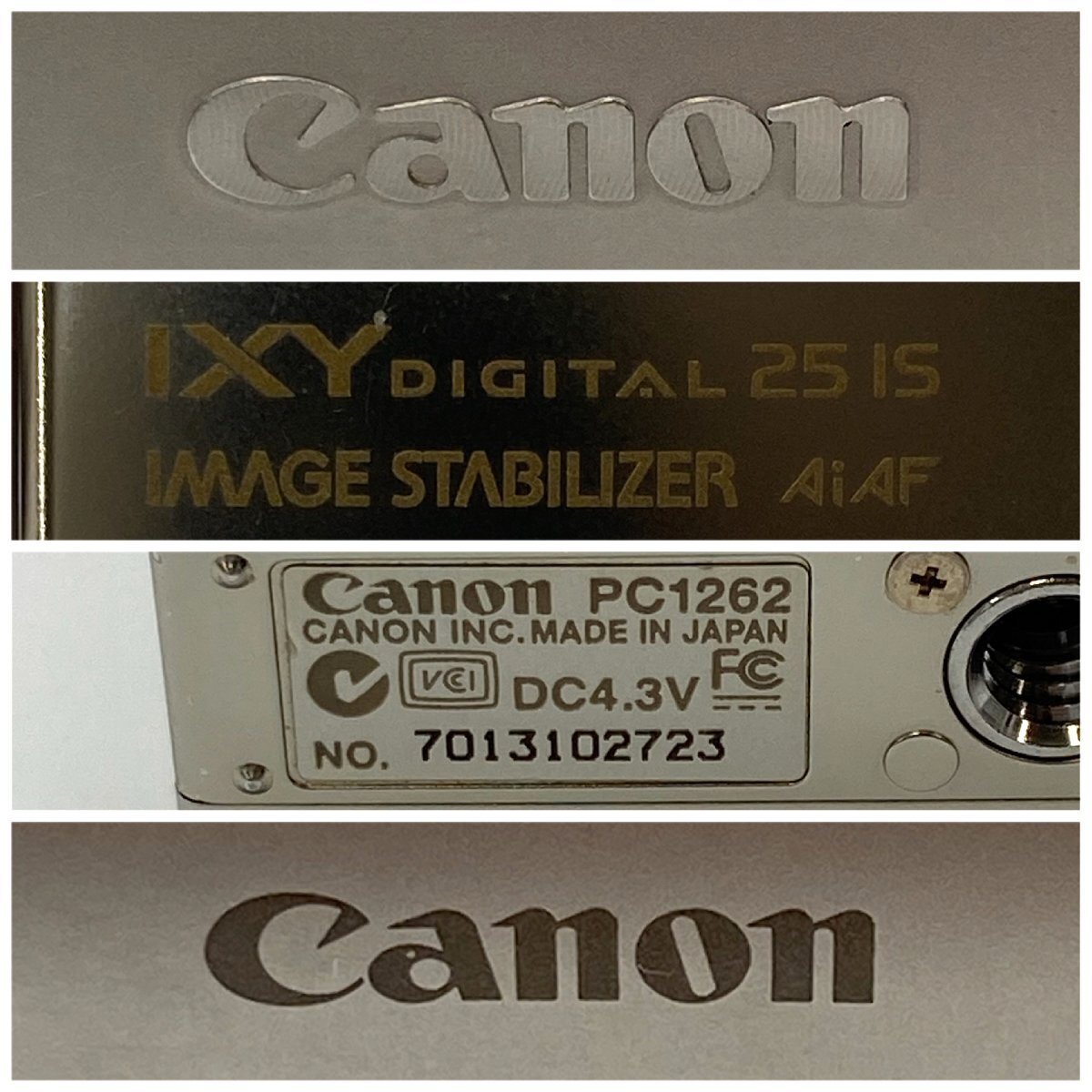 1円～/Canon/キャノン/IXY/DIGITAL/25/IS/PC1262/デジタルカメラ/デジカメ/ジャンク/HM087_画像6