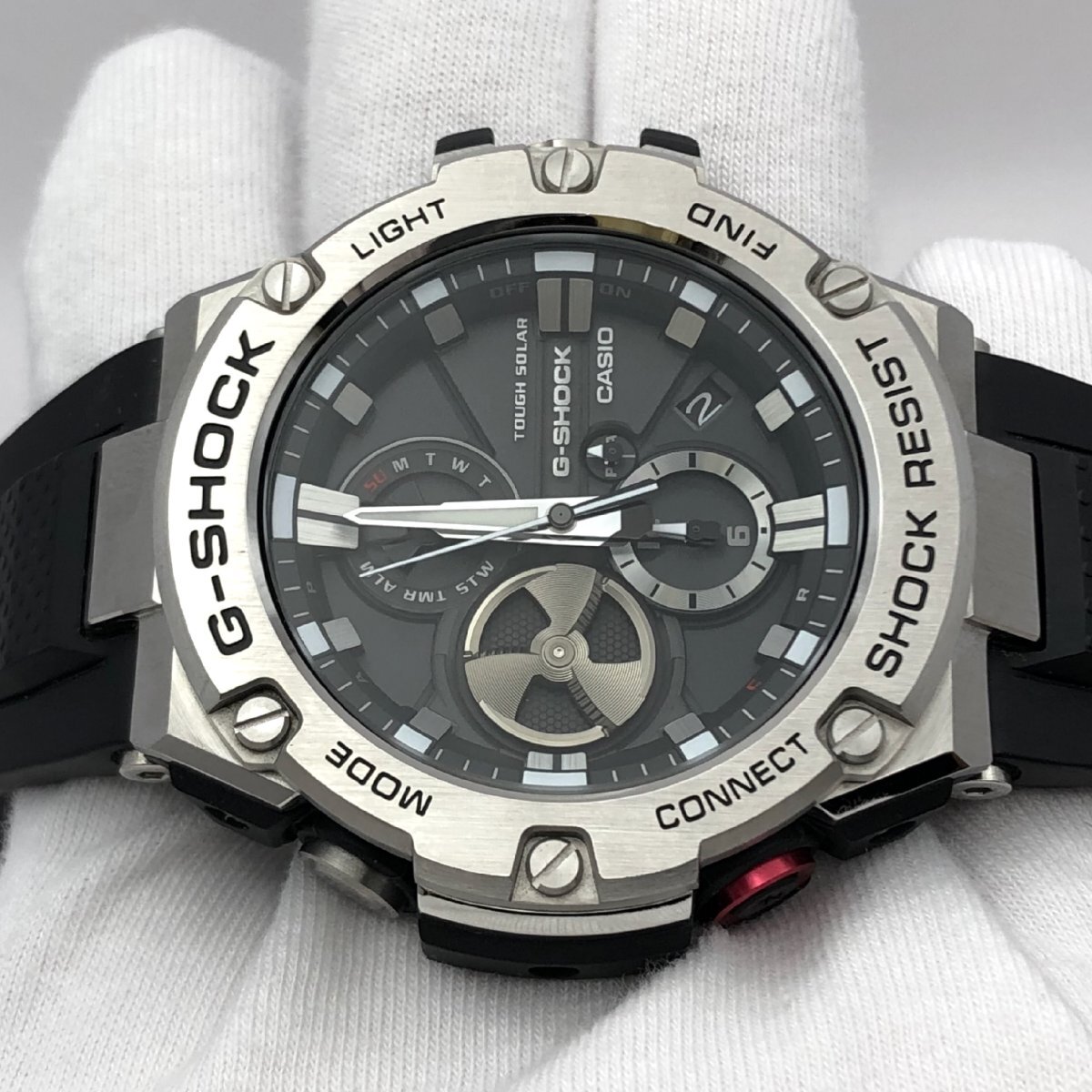 1円～/CASIO/カシオ/G-SHOCK/Gショック/G-STEEL/TOUGH SOLAR/GST-B100/SHOCK RESIST/Bluetooth/20BAR/メンズ腕時計/ジャンク/T188_画像6