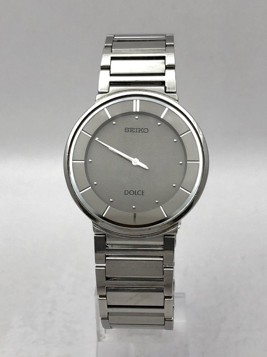 SEIKO/セイコー/DOLCE/ドルチェ/4J40-0AC0/2針/グレー文字盤/シルバーカラー/ラウンド/クォーツ/メンズ腕時計/難あり/ジャンク/T093_画像2