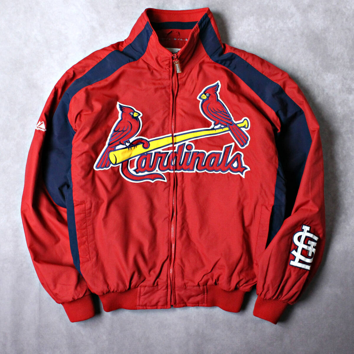 Majestic MLB CARDINALS カージナルス 防寒 スタジャン ブルゾン Mサイズ マジェスティック オーセンティックコレクション 野球 の画像1