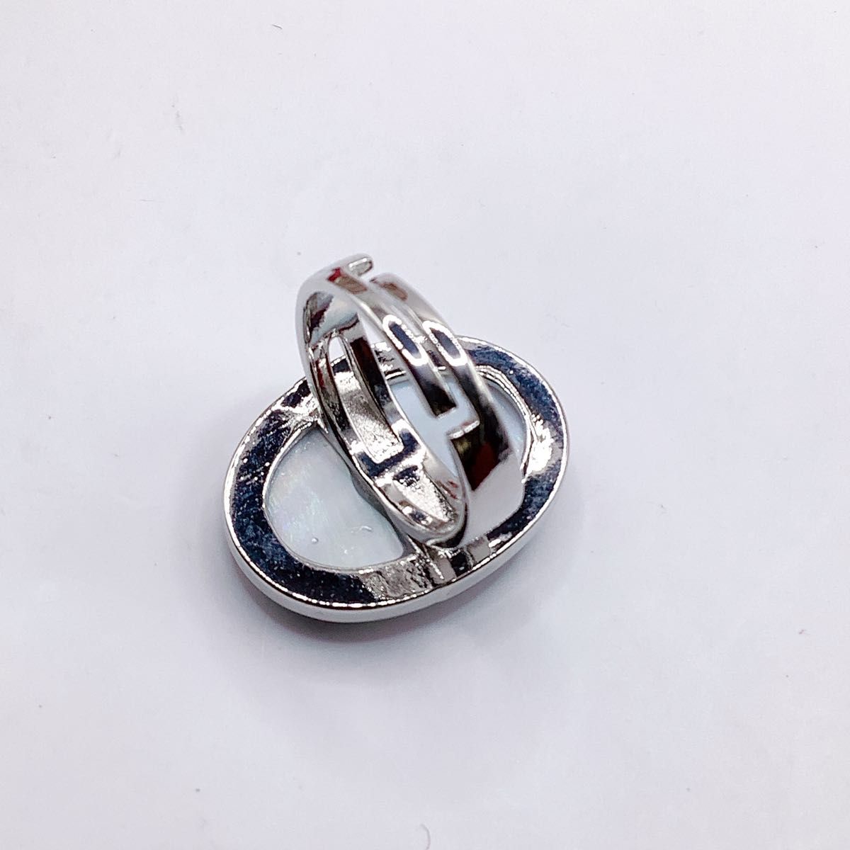 アバロンシェル アワビ シェル フリーサイズ リング 指輪 ユニセックス 大粒 美しい