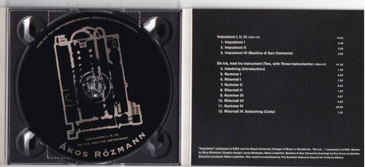 【北欧電子音楽】Akos Rozmann / Impulsioni De Tva, Med Tre Instrument / CD / Fylkingen Records / FYCD 1013_画像4