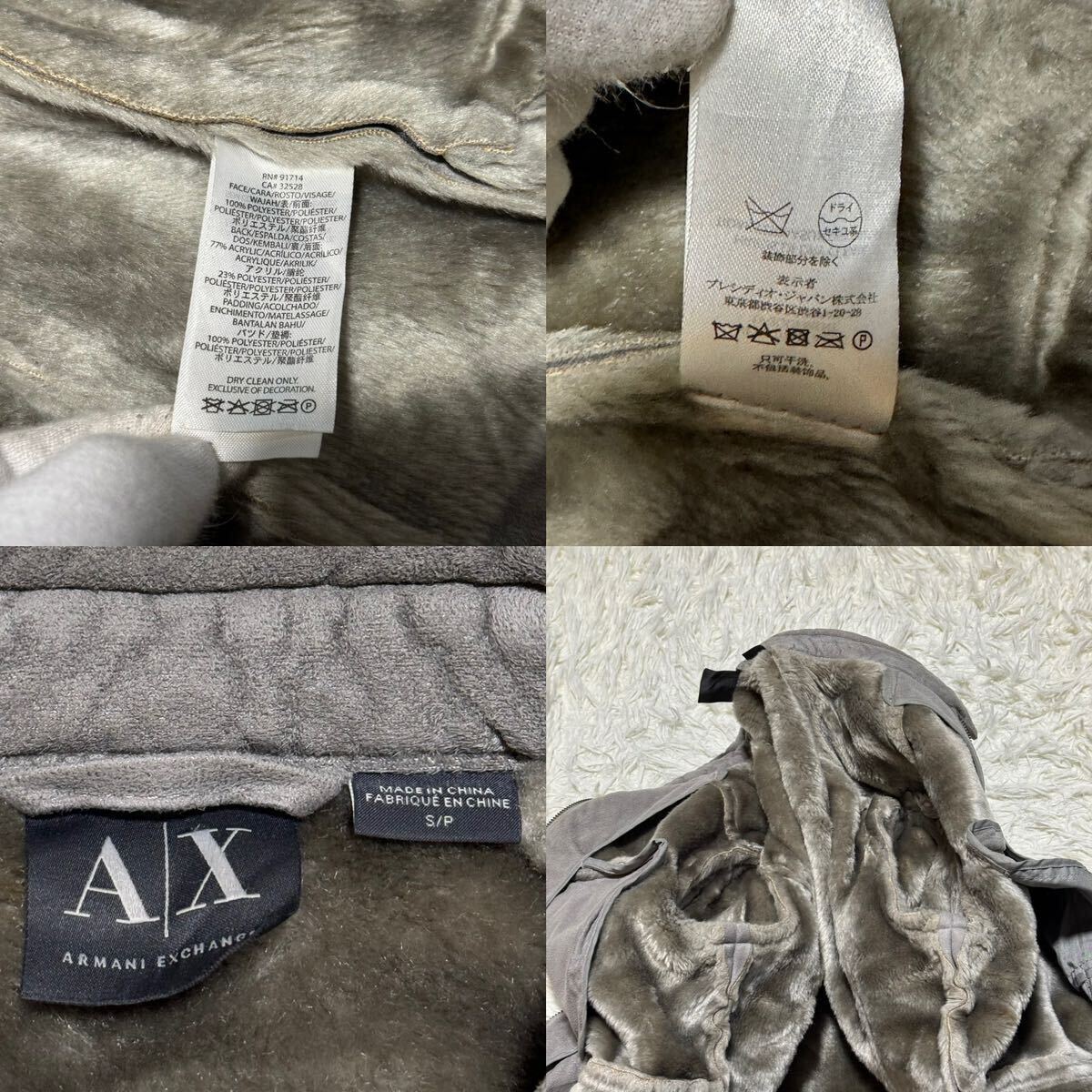  beautiful goods rare color ARMANI EXCHANGE Armani Exchange leather jacket Rider's suede gray grey original leather men's gentleman clothes 