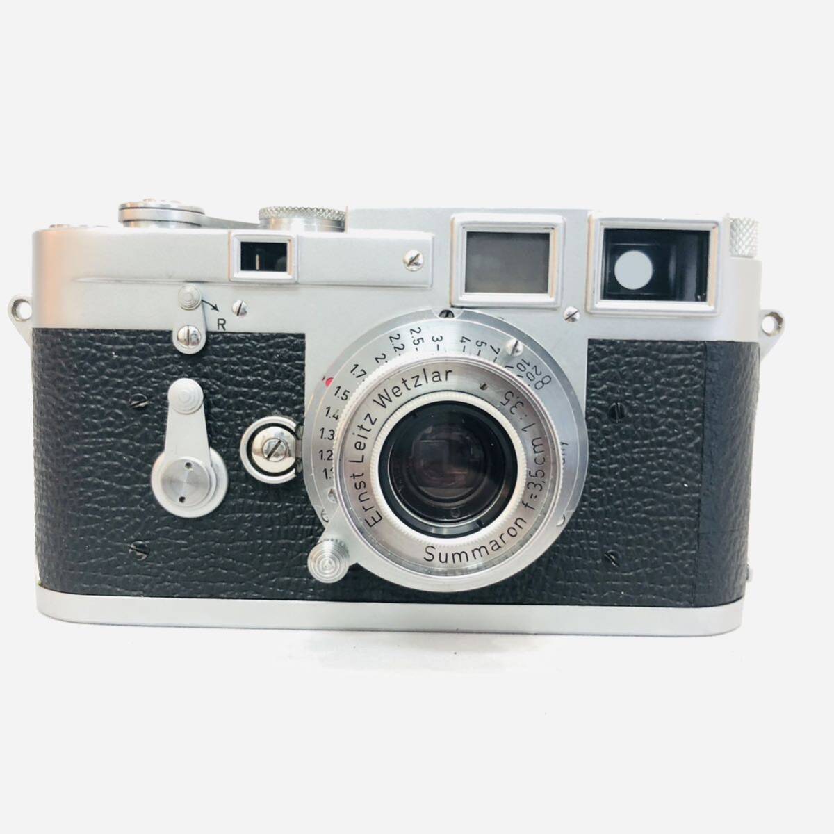 1円 シャッター確認済み Leica M3 ライカ ダブルストローク レンジファインダー フィルム カメラ ボディ レンズ summaron 3.5cm 1:3.5 f3.5の画像2