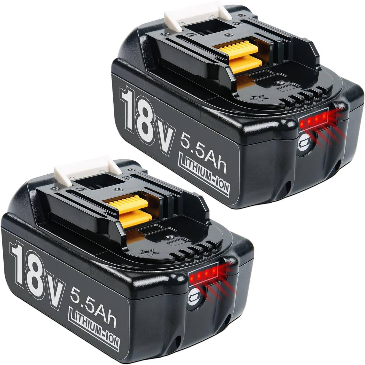 2個 BOTKK 互換 マキタ 18V バッテリー 5.5Ah BL1860B BL1830 BL1840 BL1850 BL18