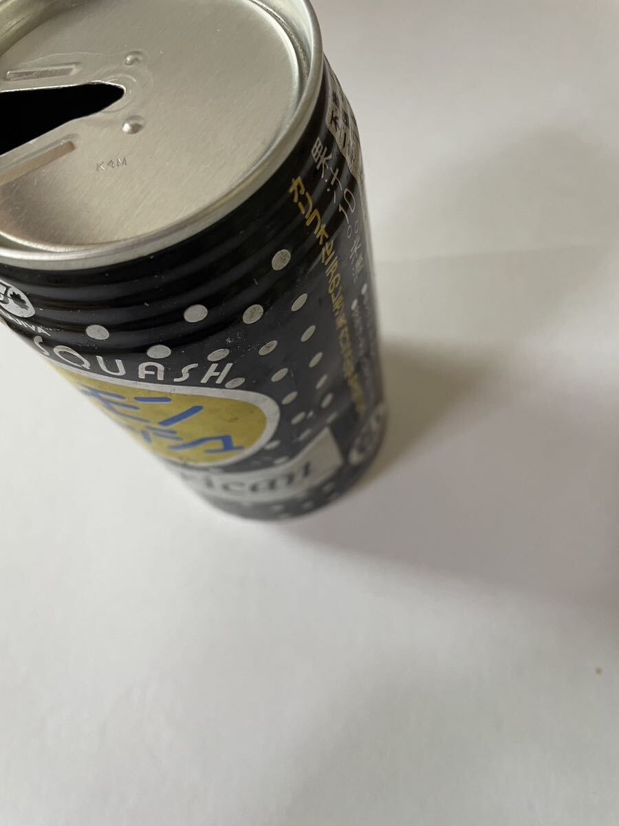 空缶 昭和レトロ 不二家 レモンスカッシュ 1989年製造 レトロ缶 空き缶 