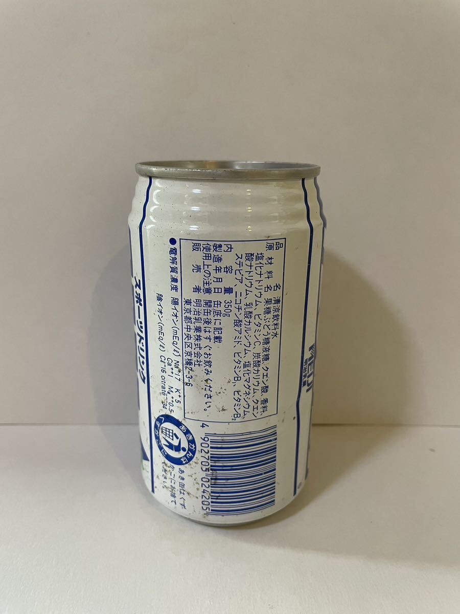 最終出品 空缶 昭和レトロ MEIJI アクタス 1988年製造 レトロ缶 空き缶 当時物 旧車 ブリパイ レトロの画像2