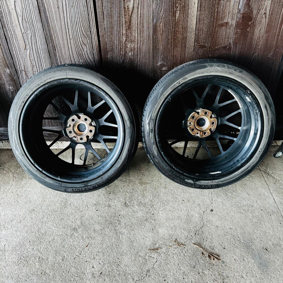 宮城発 鍛造 軽量 BBS RG-R RG749H 18インチ 7.5J オフセット50 PCD114.3 5穴 タイヤ付きの画像6