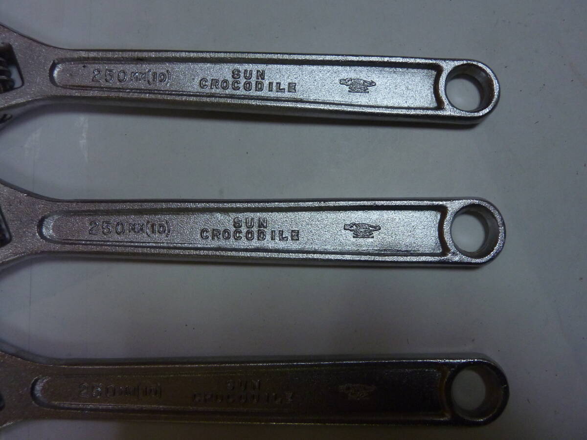 [ アングル レンチ ANGLE WRENCH / GUARANTEED サンクロコダイル ]250㎜(10) ３本セット 日本製 未使用品 外紙箱経年劣化有り 送料無料の画像5