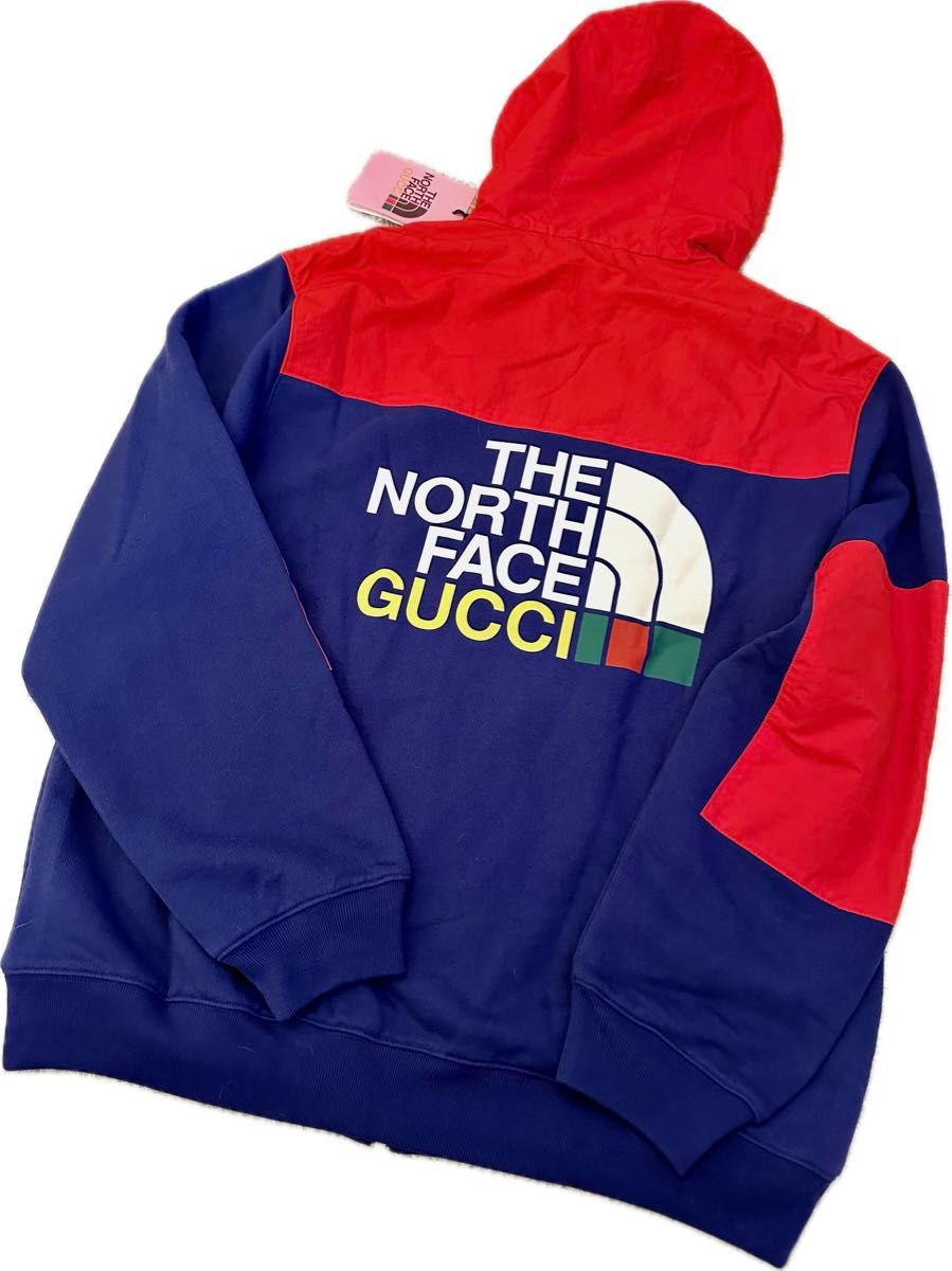 新品GUCCI×THE NORTH FACE ジップアップジャケット パーカー ザノースフェイス スウェットパーカー