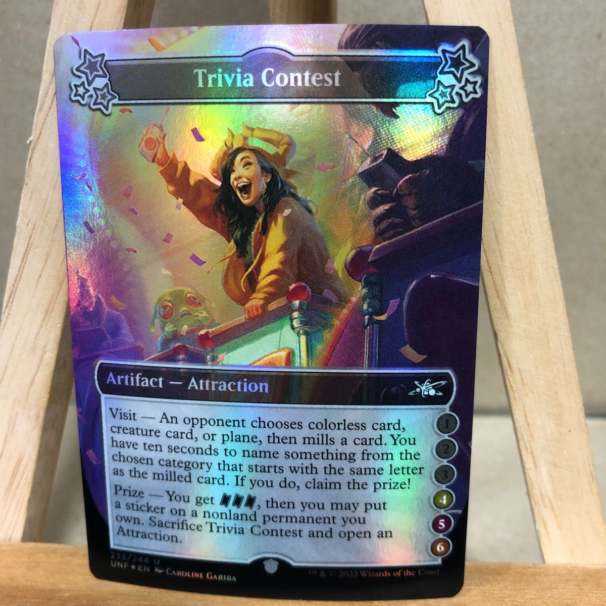 MTG【Foil】(233f)《Trivia Contest》(④⑤⑥)[UNF] 茶U 英語版 Unfinity アンコモン_画像1