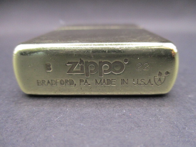 中古ライター22【ZIPPO】 ジッポ Armor アーマー ソリッドブラス SOLID BRASS 真鍮 2022年製_画像6