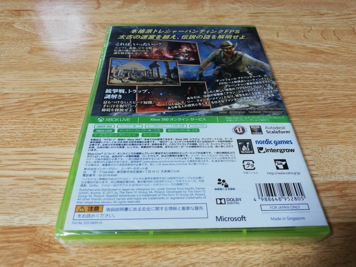 ☆　即決 新品未開封　Deadfall Adventures デッドフォールアドベンチャー　Xbox360　☆_画像2