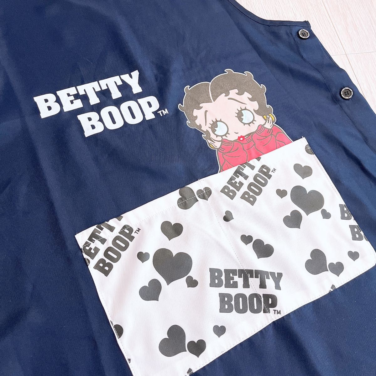 新品　ベティブープ　ベティちゃん　ベティ・ブープ　Betty Boop    bettyboop   BB   ベティー　エプロン
