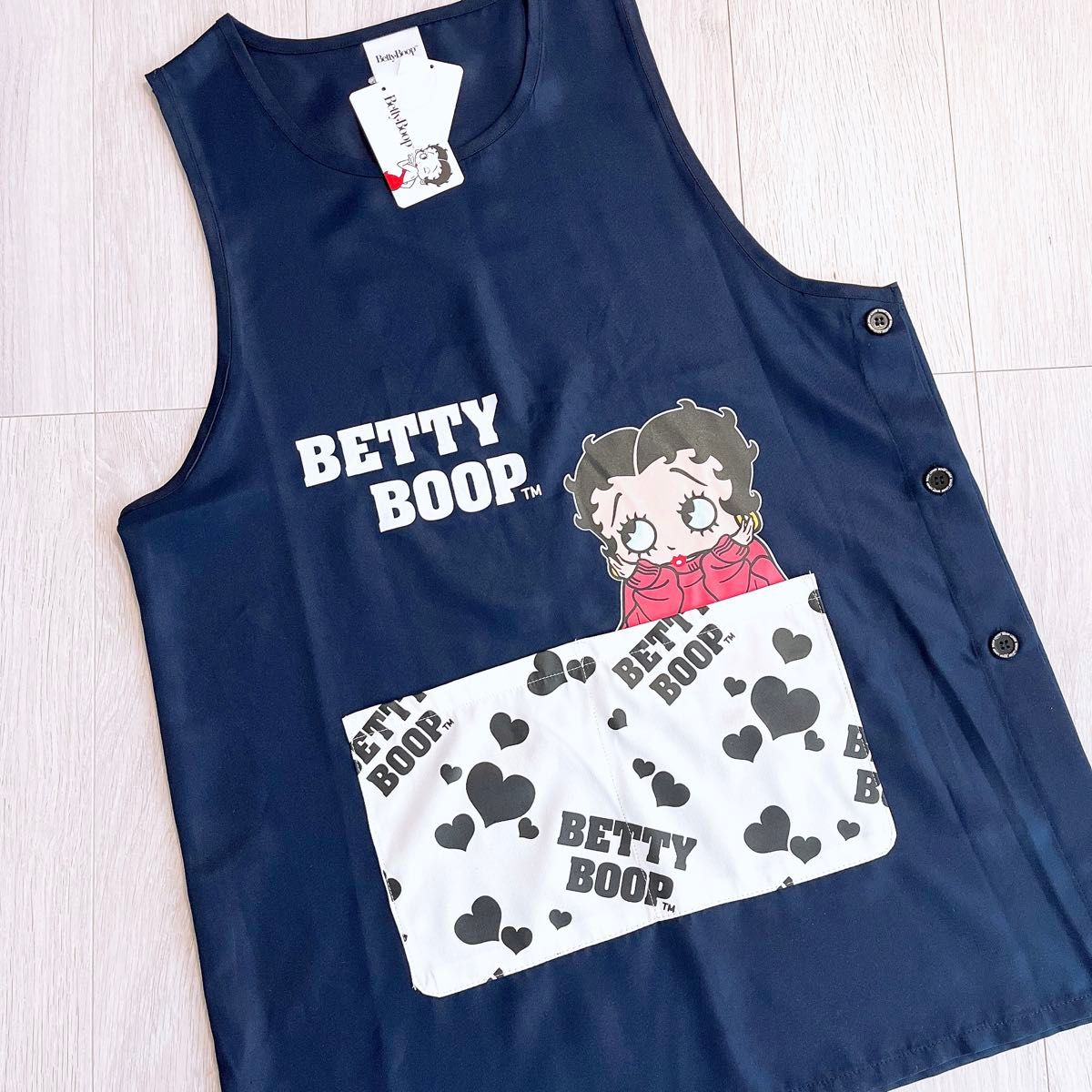 新品　ベティブープ　ベティちゃん　ベティ・ブープ　Betty Boop    bettyboop   BB   ベティー　エプロン