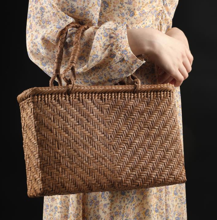  beautiful goods * worker. handmade mountain .. basket bag hand-knitted mountain ... bag basket cane basket new goods 