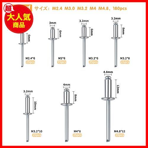 【限定！最安値！】 ★ブラインドリベット★ M4 M4.8 M3.2 M3.0 M2.4 耐圧 ブラインドリベットファスナー 耐食 アルミニウム_画像5