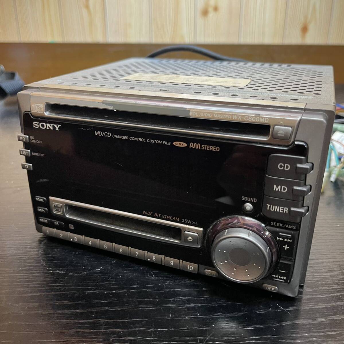 カーステレオ SONY WX-C800MD CD MD FM/AM プレーヤー レシーバー 本体_画像4