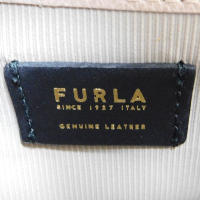 美品FURLA フルラBAFKACO チェーンミニショルダーバッグ レザー ピンクベージュ系_画像9