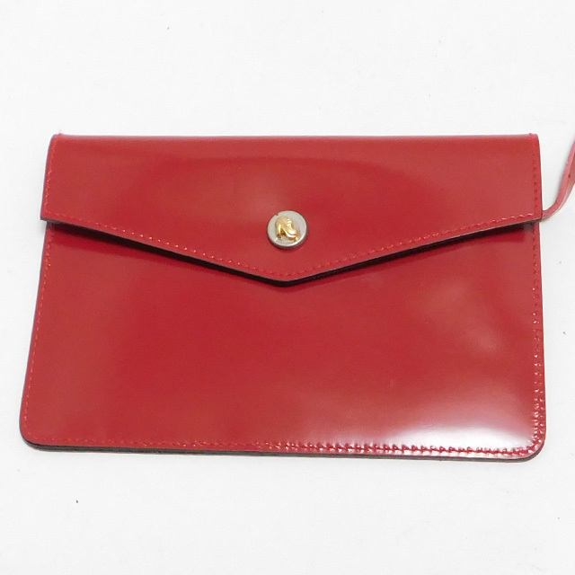 美品Ferragamoフェラガモ ハンドバッグ ミニトートバッグ ポーチ付き レザー 赤 イタリア製の画像9