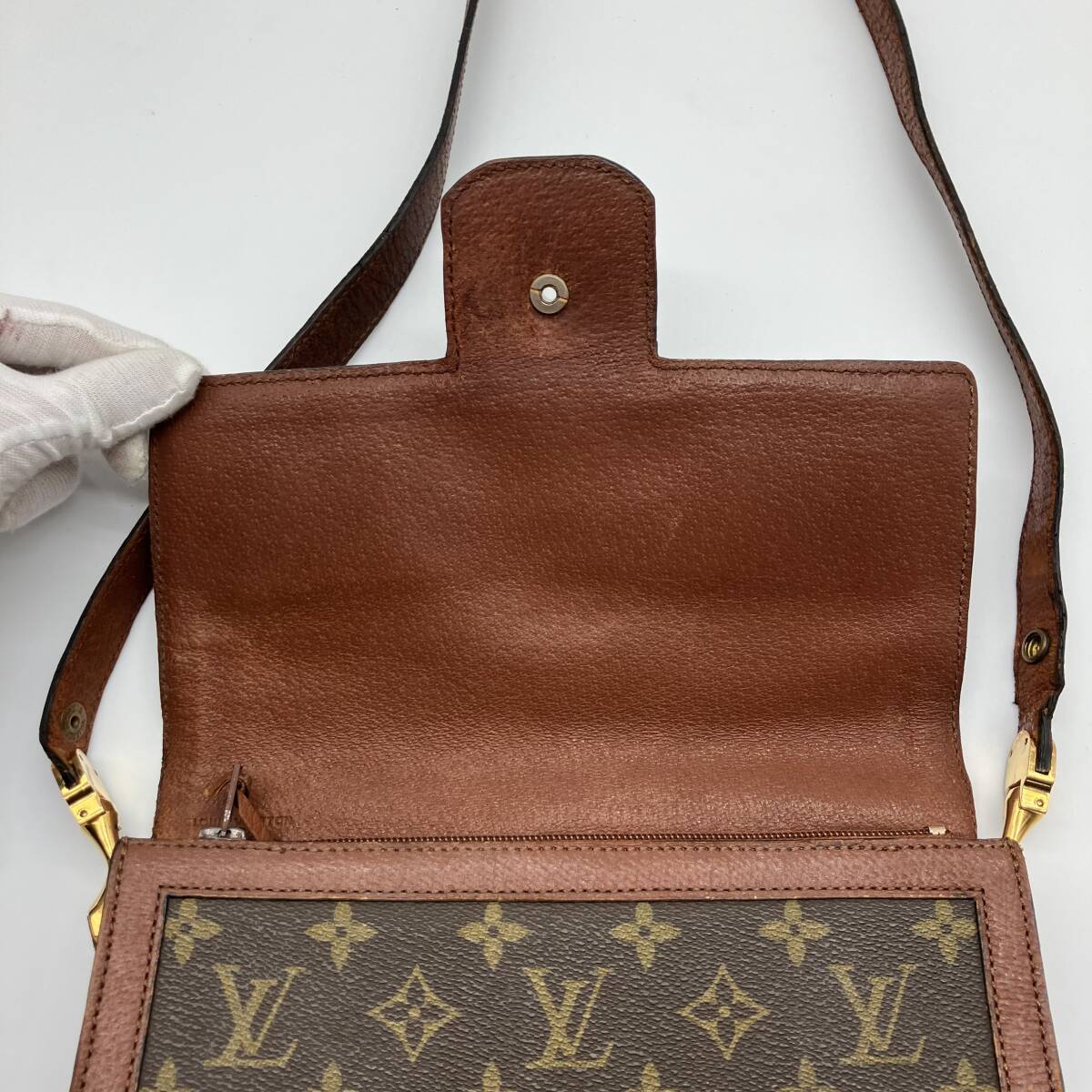 1円〜 【希少】　LOUIS VUITTON ルイヴィトン サックドフィーヌ モノグラム 2way ショルダーバッグ ハンドバッグ ゴールド金具 M51410_画像6