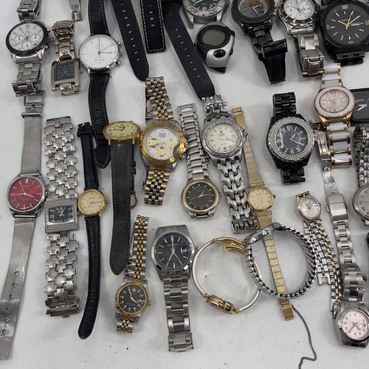 まとめ売り ファッション メーカー ブランド 腕時計 Paul Smith DIESEL Calvin Klein TECHNOS agnes b. ELGIN Nixon ALBA 色々 50本 の画像4