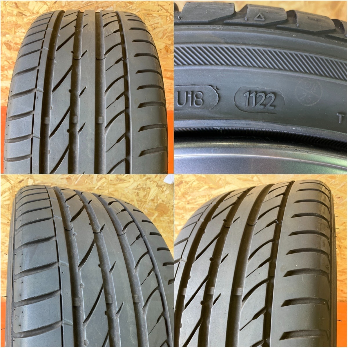 レア！ BBS RG406 18インチ 8.5J +38 5穴114.3 三菱 ランサーエボリューションX ランエボ10 純正OP CZ4A 平面座 純正BBS 4本セットの画像7