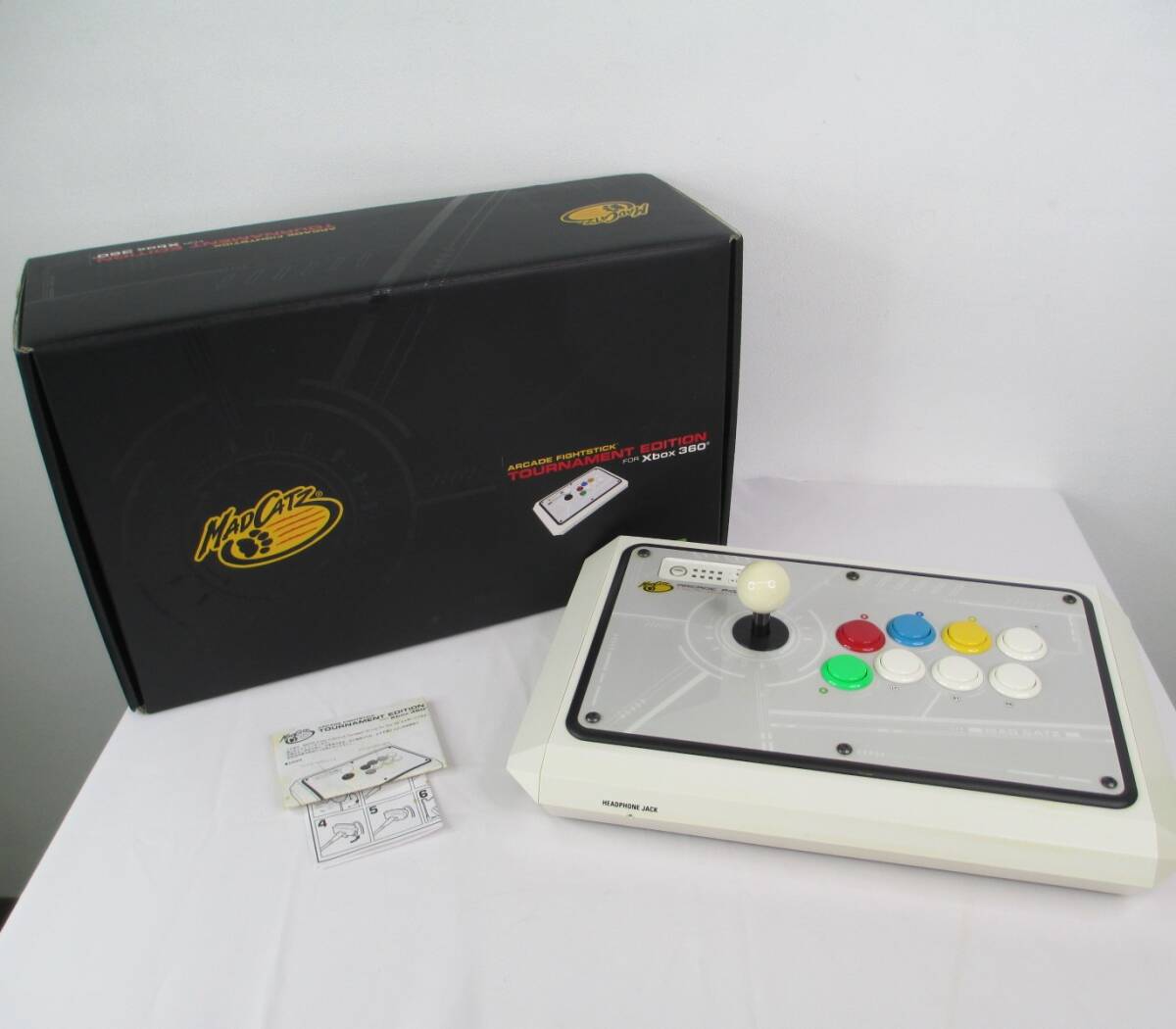C-4[ used ]⑩ MAD CATZ mud Cat's tsu arcade faito stick to-na men to edition for Xbox360 including in a package possible 