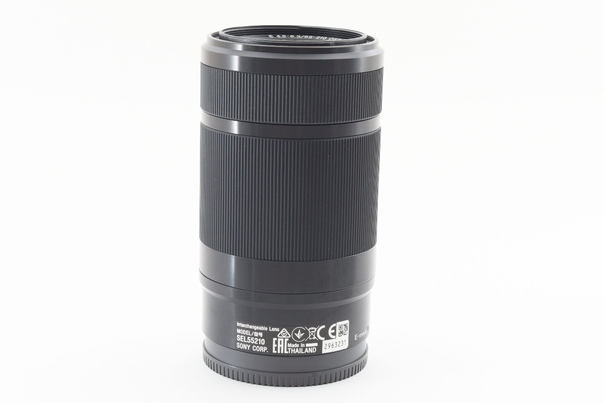 Sony SEL55210 55-210mm F/4.5-6.3 OSS E mount black seeing at distance zoom lens blurring correction [ unused . close beautiful goods ] lens with a hood .
