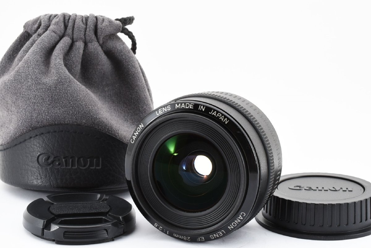 Canon EF 28mm f/2.8 広角レンズ [美品] レンズポーチ付き フルサイズ対応