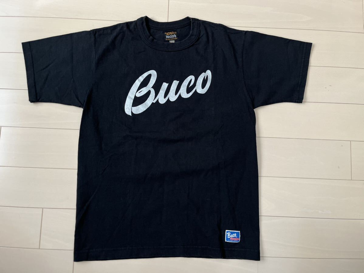 送料無料 BUCO 半袖Tシャツ サイズ38 リアルマッコイズ McCOYS ブコ 半袖Tシャツ ブラック モーターサイクル _画像1
