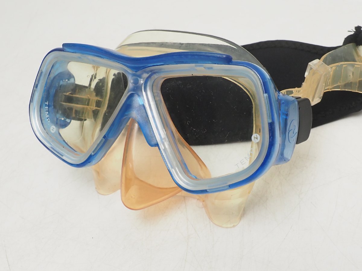 USED AQUALUNG акваланг MEISTER Meister 2 глаз маска прозрачный силикон маска ремешок с чехлом [3FUU-58339]