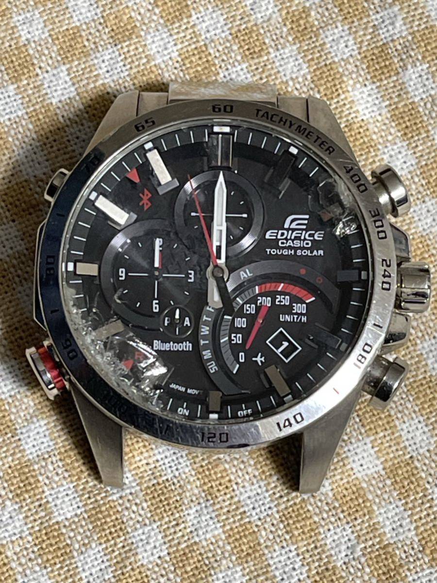 部品取り！CASIO カシオ EDIFICE EQB-501 ブラック文字盤 タフソーラー 腕時計　ジャンク_画像1