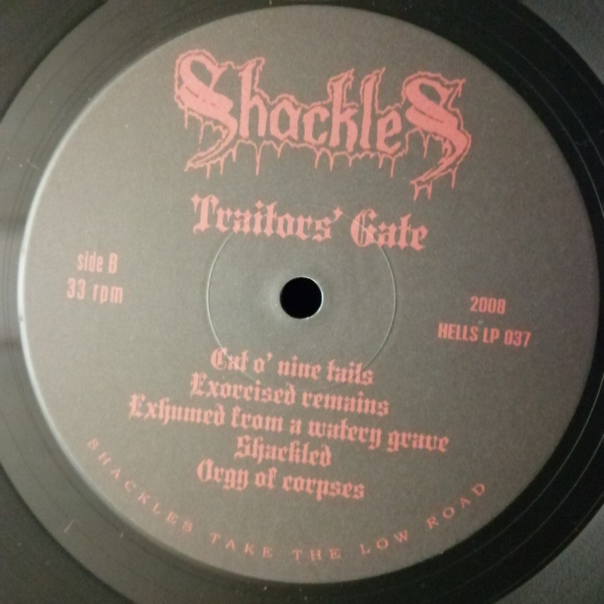 D03 中古LP 中古レコード　SHACKLES traitors gate HELLS LP 037 US盤　オーストラリア　スラッシュ　デスメタル_画像9