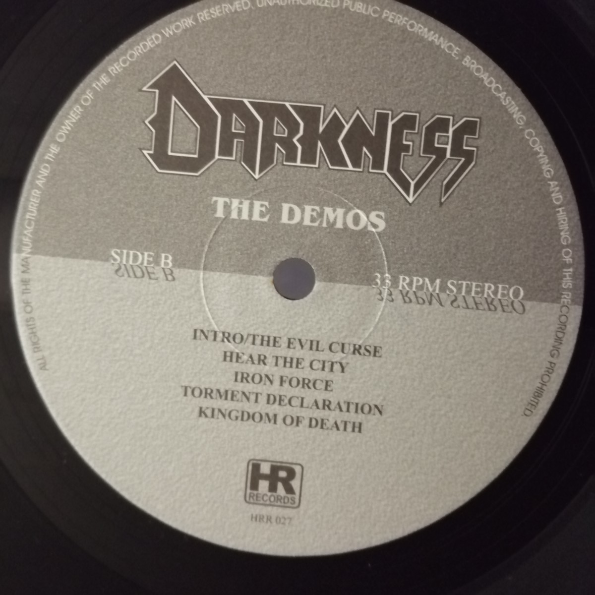D03 中古LP 中古レコード　DARKNESS the demos 3枚組ボックスセット　ドイツ盤　HRR 027 ジャーマンスラッシュメタル_画像9