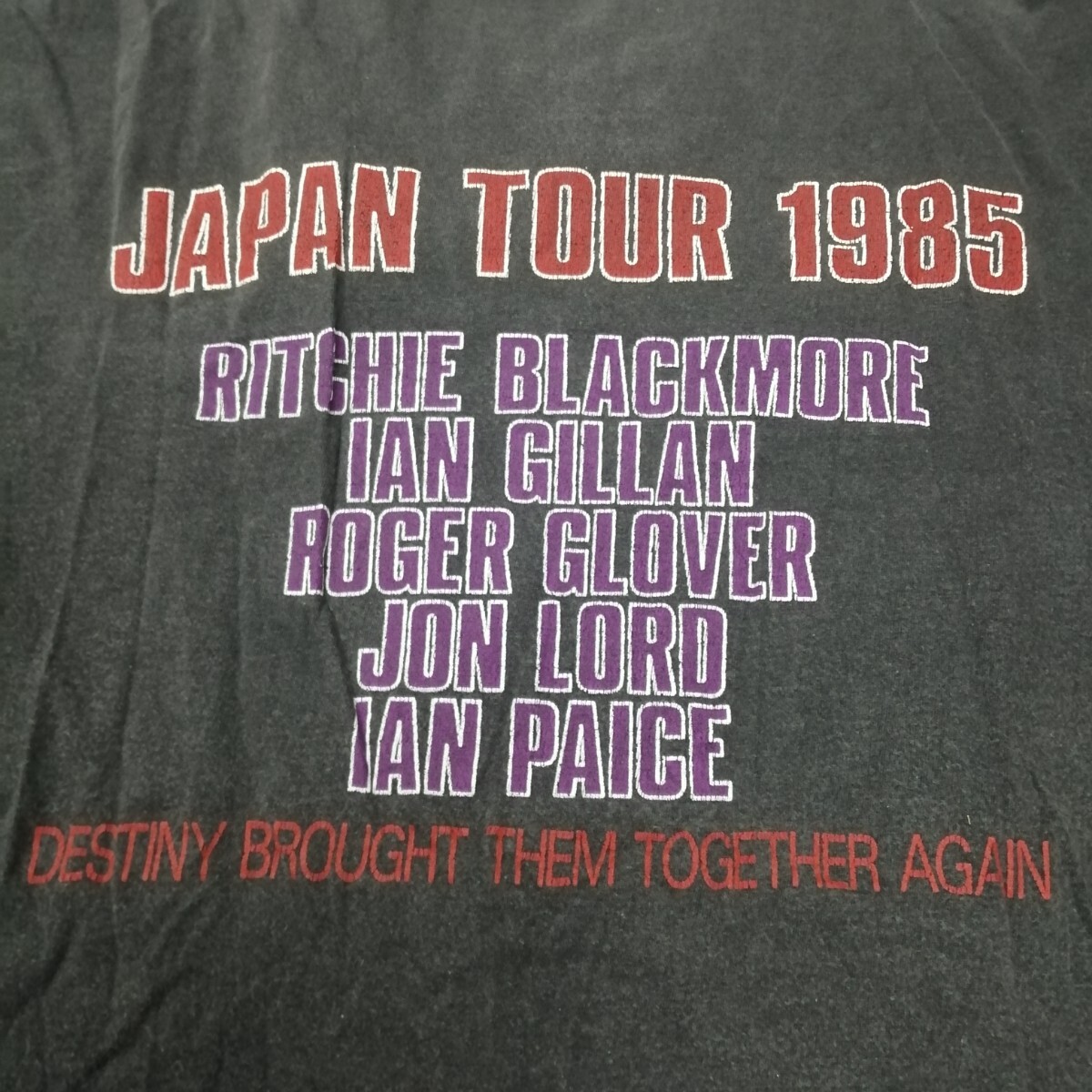D03 バンドTシャツ　ディープパープル　ヴィンテージ　シングルステッチ　DEEP PURPLE japan tour 1985_画像6