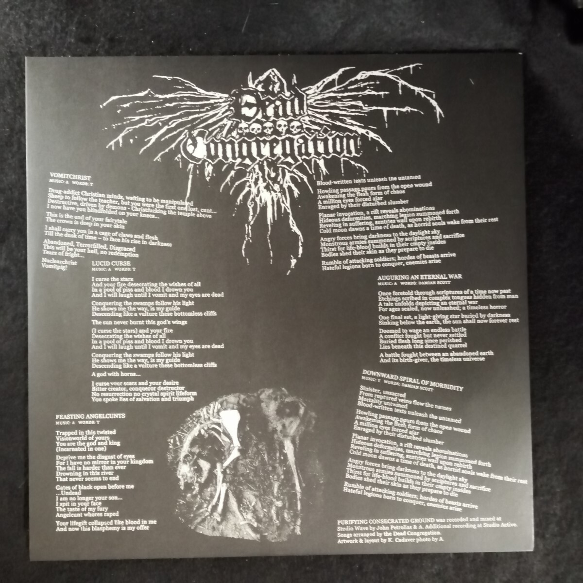 D03 中古LP 中古レコード　DEAD CONGREGATION purifying consecrated ground NWR 031 US盤　クリアビニール　デスメタル_画像4