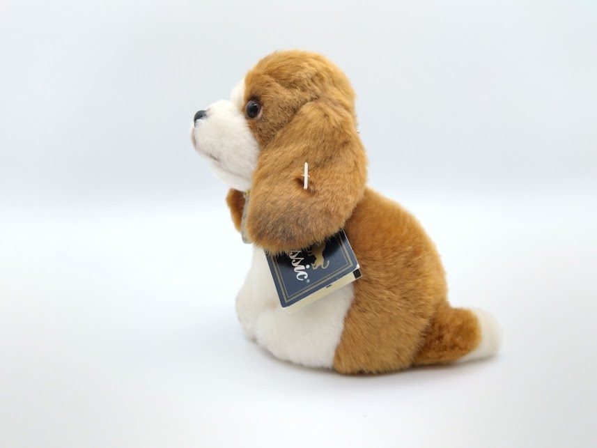 AURORA classic オーロラ クラシック 犬 バセット ハウンド Basset Hound ぬいぐるみ キーチェーン お座り ハンドクラフト stuffed animal_画像2