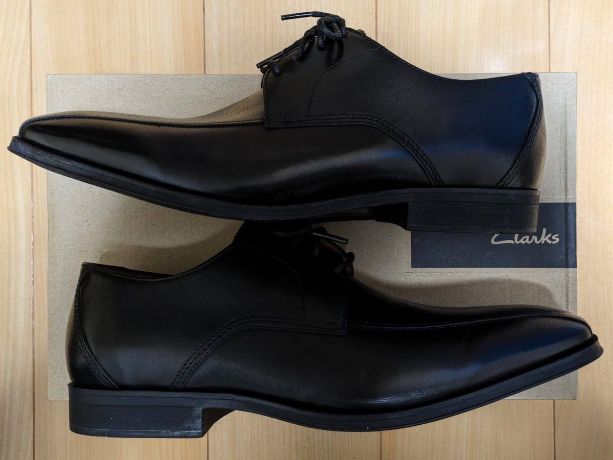 Clarks Gilman Mode Black Leather UK8.5（26.5cm）未使用品