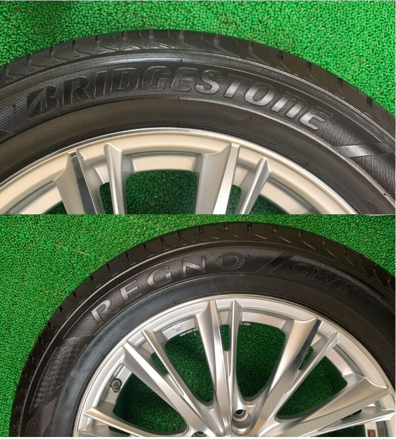 アルミ付タイヤ4本セット 225/55R17 BRIDGESTONE REGNO GRVⅡ アルミホイール LEONIS 17×7J+42 5穴 PCD114.3の画像8