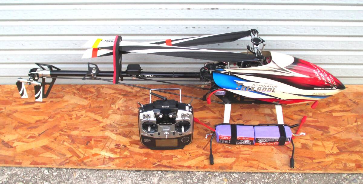 ★ALIGN T-REX600E H1ジャイロ搭載 GPS FUTABA T14SG付★電動ヘリコプター 自動飛行 オートホバリング の画像1