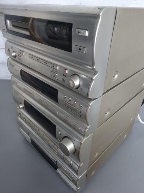 8632★ SANSUI サンスイ システムコンポ MD-7N/ T-7N/ A-7N/ CD-7N 未検品 ジャンク品_画像6