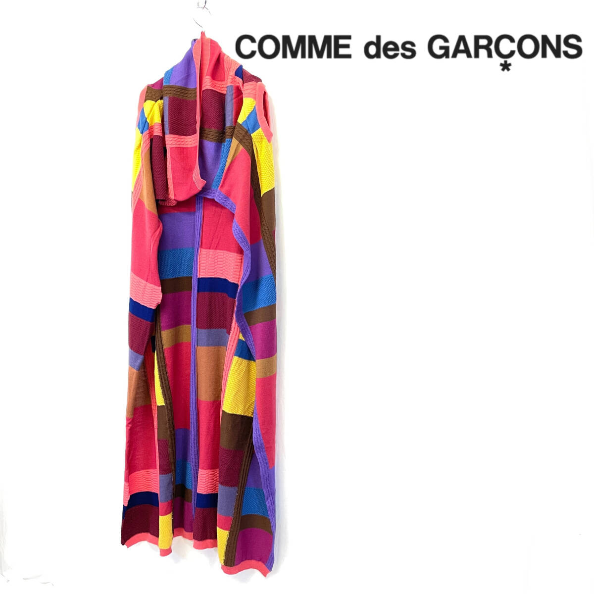 AD1999 COMME des GARCONS Comme des Garcons Vintage trance пена dog лама - период длинный кардиган 0226693