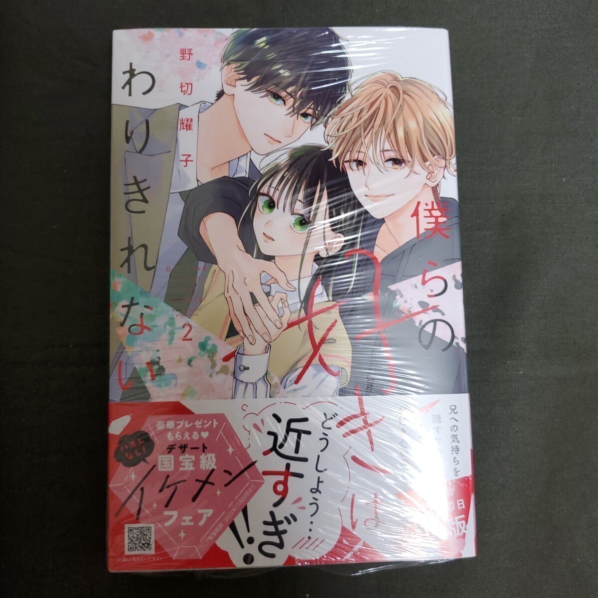 【新品未読品/シュリンク一部開封】　「僕らの好きはわりきれない」1~2巻　野切耀子著_画像3