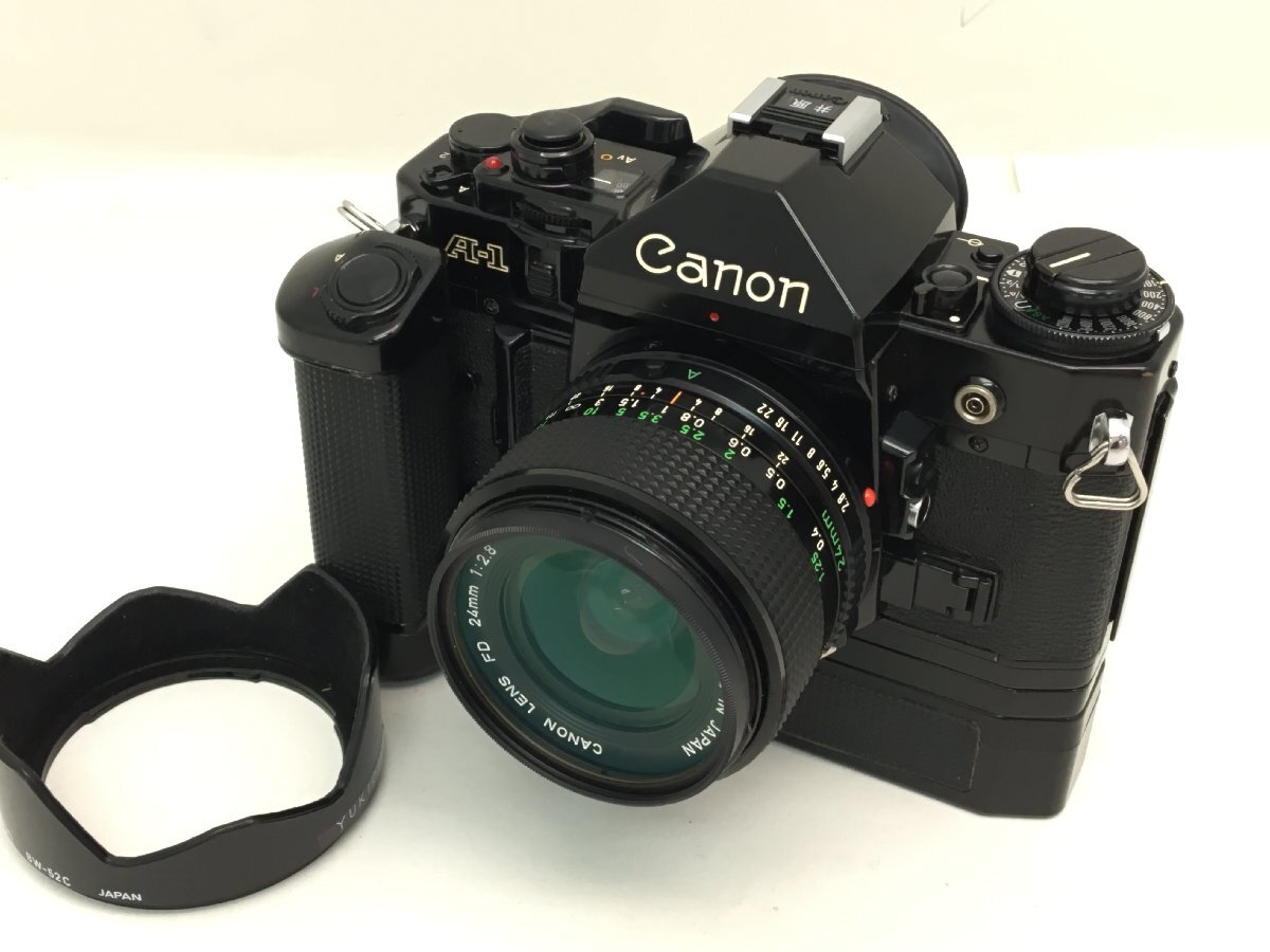 Canon A-1 / LENS FD 24mm 1:2.8 一眼レフカメラ フード付き ジャンク 