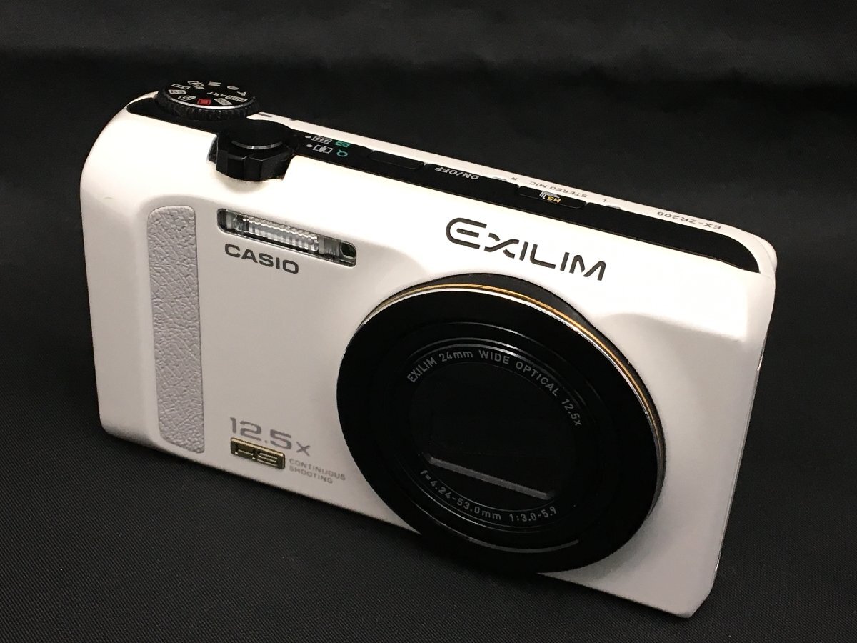 CASIO EXILIM EX-ZR200 / EXILIM 24mm WIDE OPTICAL 12.5x f=4.24-53.0mm 1:3.0-5.9 コンパクト デジタルカメラ ジャンク 中古【UW030392】_画像1