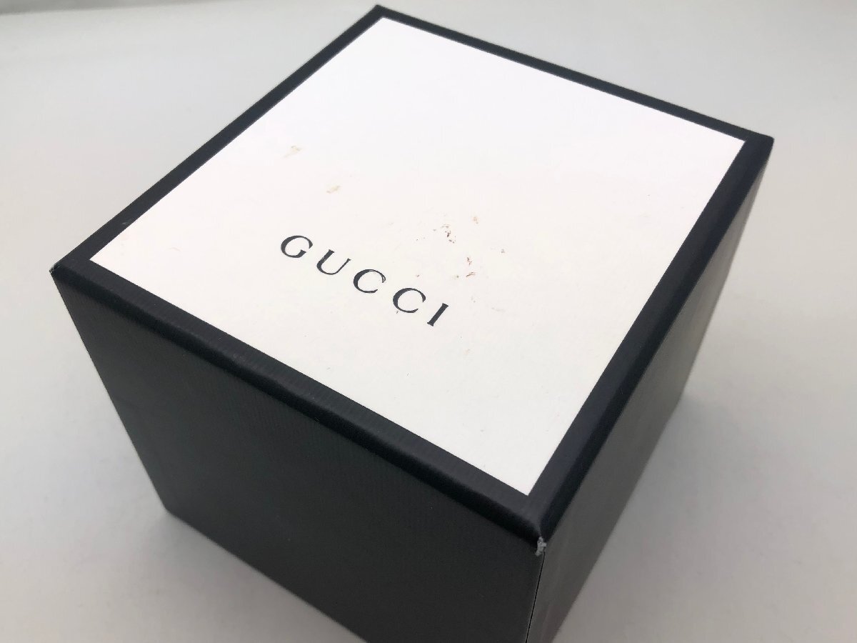 GUCCI グッチ 5500L クォーツ 腕時計 レディース デイト 黒文字盤 箱/余りコマ付き 稼働品 電池交換済み 中古【UW030610】_画像8