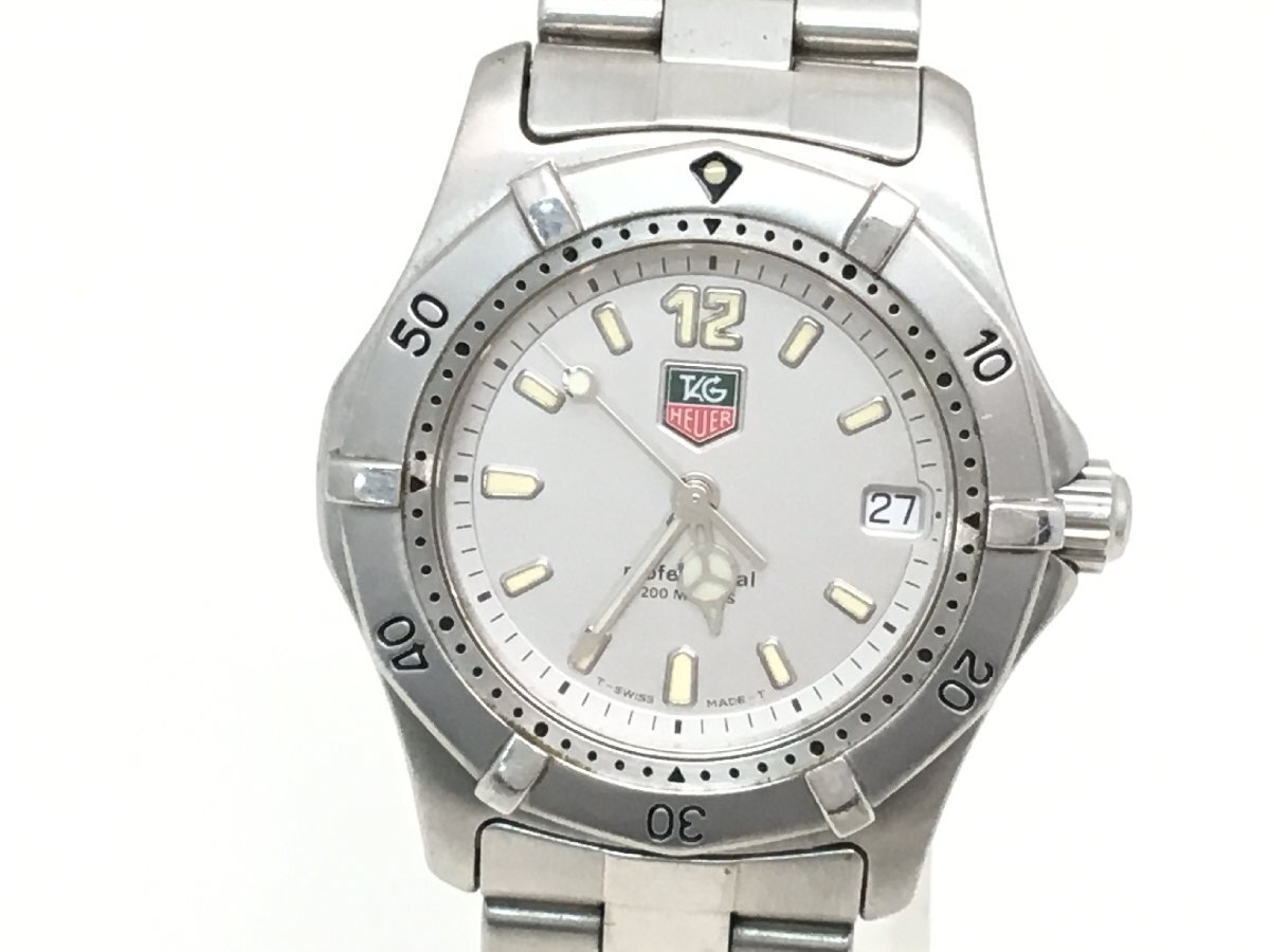  TAG Heuer Professional 200M WK1212 quartz wristwatch silver face operation goods battery replaced used [UW030650]