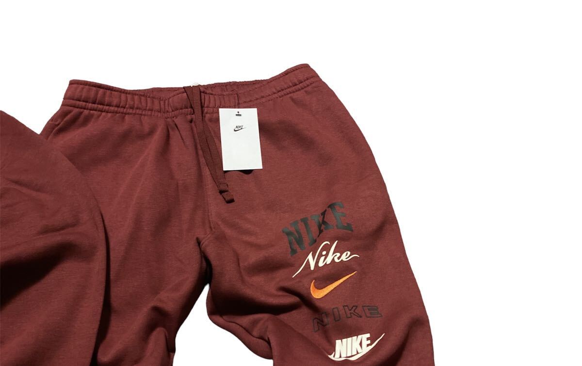 新品 正規品【NIKE/ナイキ】ナイキ swoosh クラブBB トレーナー＋パンツ 上下セット◆上→XL 下→L◆バーガンディ ボルドー エンジ◆の画像7