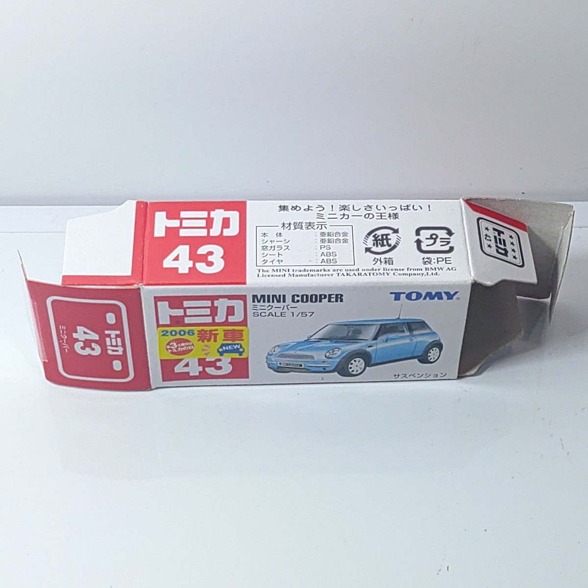 トミカ No.43 ミニクーパー 新車シール